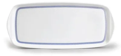Produktbild von Thun 1794 Tablett, tschechisches Porzellan, 35 cm, weiße Spitze, blauer Rand, Thun