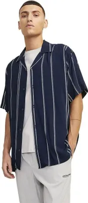 Produktbild von Jack & Jones Jeff Aop Resort Kurzarmhemd Blau L Herren Blau L
