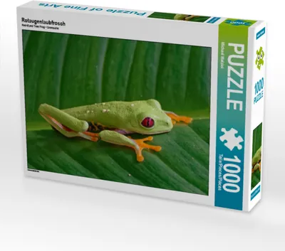Produktbild von CALVENDO Puzzle Rotaugenlaubfrosch | 1000 Teile Lege-Größe 64x48cm Foto-Puzzle für glückliche Stunden