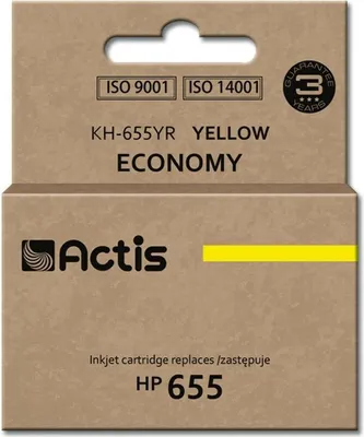 Obrázok produktu pre Actis, Náhradná žltá atramentová kazeta pre tlačiareň HP (náhrada za 655 CZ112AE)