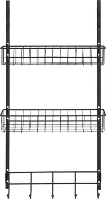 Immagine prodotto di WENKO Scaffale da porta nero per archiviazione ordinata senza forare