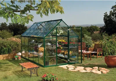 Image de Serre de jardin 5.6m² verte - Palram - 701629 - harmony