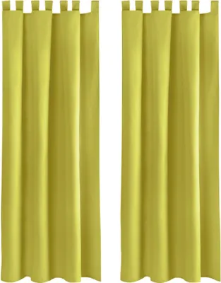 Zdjęcie produktu dla 2x zasłony ze szlufkami (zielone), rozmiar: 140x245cm