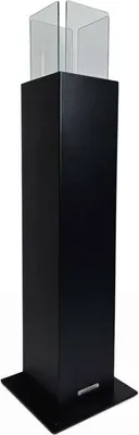 Produktbild von Bioethanol-Kamin Jakarta,–kologischer Kamin, Rauchfreies Feuer, Heizung mit Ethanol,  Italy, 20x20 h110 cm, Schwarz