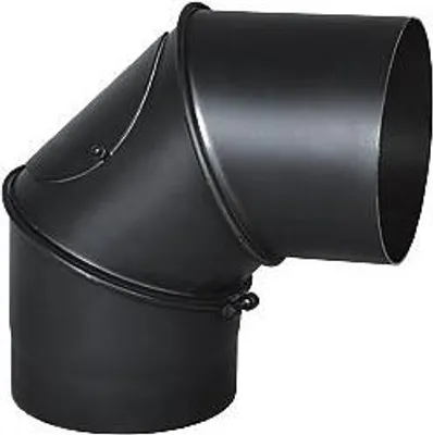 Image de Equerre noire réglable à 90 degrés avec ouverture de nettoyage 130