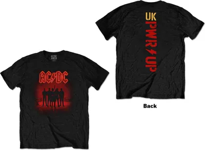Produktbild von AC/DC - PWR-UP Uni Großes T-Shirt - Schwarz