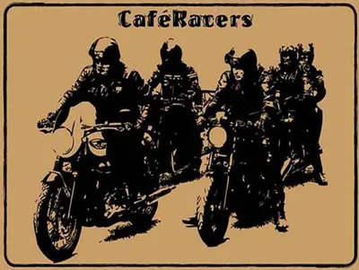 Produktbild von vianmo Holzschild 30x40 cm Motorrad Caqfe Racers motorcycle