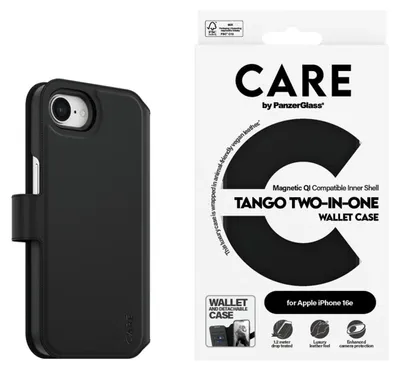 Immagine prodotto di Etui Care by Panzerglass Caratteristica Tango 2W1 Portafoglio Na Iphone 16E - Czarne