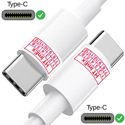 Produktbild von Weiß USB-C auf USB-C Ladekabel anschluss kabel Typ C