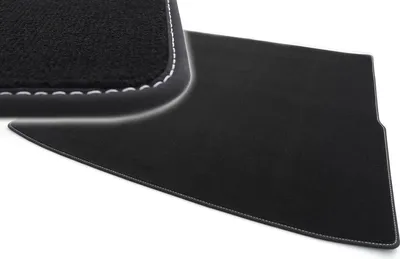 Produktbild von Kofferraummatte für VW Passat Variant Kombi B6 B7 3C passend Premium Velours Kofferraum Matte - Silberne Ziernaht