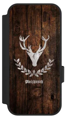 Produktbild von NIVOCASE Klapphülle für Google Pixel 10 Pro  Handyhülle aus Kunst Leder NIVOflip schwarz Hirsch Holz Holzoptik