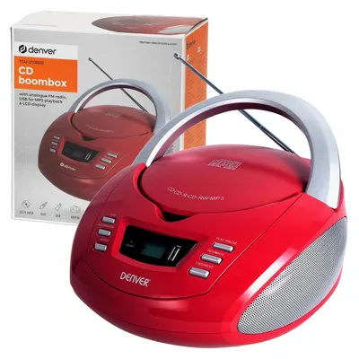 Zdjęcie produktu dla Odtwarzacz CD i radio Denver TCU-211B, FM, zewnętrzne, 1 płyta, kolor: czerwony
