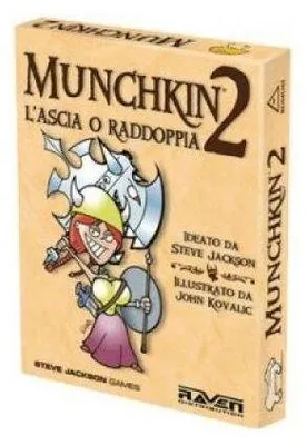Imagen del producto de Munchkin 2 - L'Ascia o Raddoppia (Edición italiana) – Juego de mesa – Steve Jackson Games – 2-6 jugadores – 12+