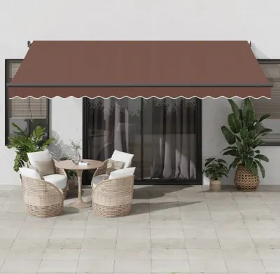 Produktbild von Design Markise Manuell Braun 450x350 cm, Markisen 2024 Neu
