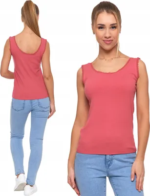Produktbild von Damentop - Top Größe S - Tanktop rosa - Spitzentop - Tanktop Damen