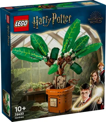 Produktbild von LEGO Harry Potter Zaubertrankpflanze: Alraune, Pflanzen-Spielzeug mit Topf, magisches Geschenk für Mädchen, Jungen und alle Fans, Spielset für fantasievolle Kinder, Wohn-Deko 76433