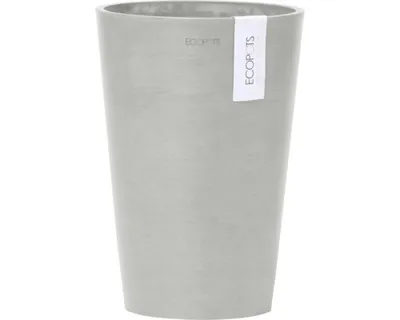 Produktbild von Blumensäule Ecopots Pisa Kunststoff Ø 21 cm H 29,8 cm grauweiß