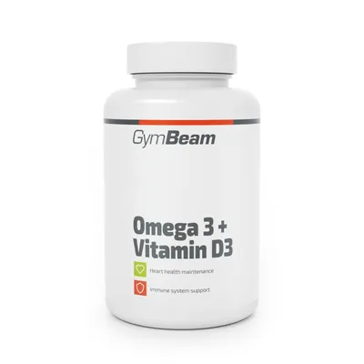 Produktbild von GymBeam - Omega 3 + Vitamin D3 90 Kapseln