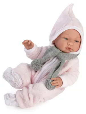 Produktbild von Asi Babypuppe Maria 43cm - Winter Overall rosa - Puppenspielzeug