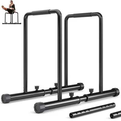 Immagine prodotto di Ibenzoa® Barre parallele regolabili per fitness, ideali per diversi esercizi di ginnastica ritmica