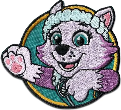 Produktbild von Comercial Mercera Paw Patrol Everest Kinder Mädchen - Aufnäher, Bügelbild, Aufbügler, Applikationen, Patches, Flicken, zum aufbügeln, Größe: 5 x 6,2 cm