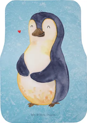 Produktbild von Mr. & Mrs. Panda Auto-Fußmatte Pinguin Diät - Eisblau - Geschenk, Auto Teppich, Motivation, Abnehmen, Autoteppich, Fußmatte Fürs, Pinguine, Automatte