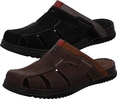 Produktbild von Rohde Herren Pantoletten Clogs  Leder geschlossen Bitonto 6090, Größe:41 EU, Farbe:Schwarz