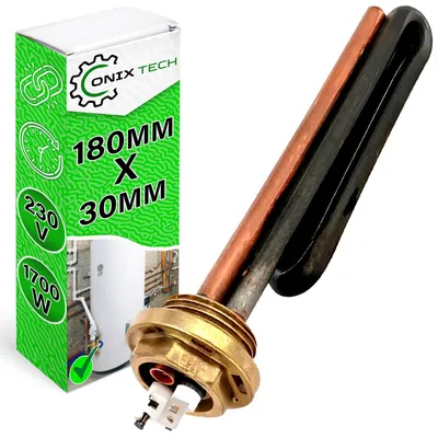 Heizstab 30 mm, 1700 W, 230 V, Innengewinde, 180 mm Länge