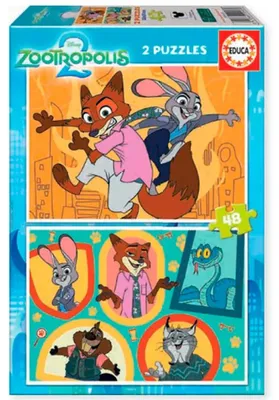 Produktbild von Educa 2x48 Zootopia 2 Puzzle Mehrfarbig Kinder Mehrfarbig One Size