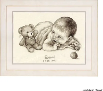 Image de Vervaco Kit de broderie "Garçon avec ours"