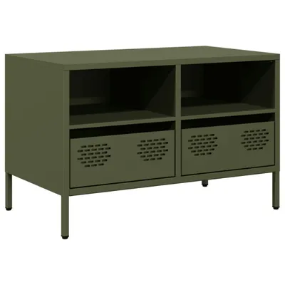 Produktbild von vidaXL TV-Schrank Olivgrün 68x39x43,5 cm Kaltgewalzter Stahl