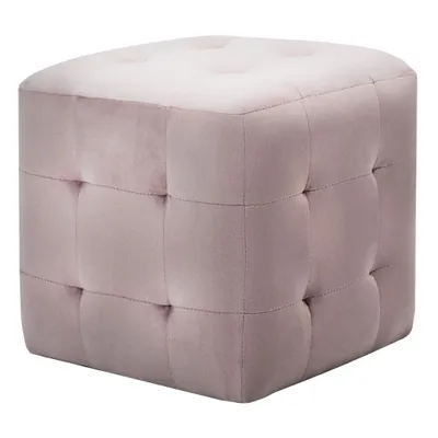 Immagine prodotto di Comodini 2 pz. Tessuto di velluto rosa 30x30x30 cm