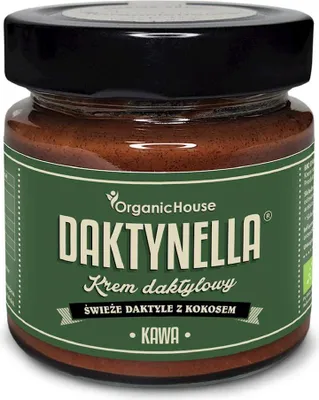 KREM KOKOS - DAKTYLE MEDJOOL - KAWA BEZGLUTENOWY BIO 190 g - ORGANICHOUSE (DAKTYNELLA)