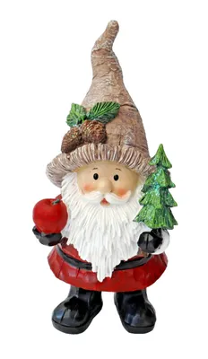 Produktbild von Deko Wichtel Zwerg Weihnachtsmann Winterfigur Garten Skulptur Figur Objekt