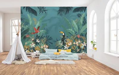 Produktbild von Digitaldruck Vlies Fototapete - Enchanted Jungle - Größe 350 x 250 cm
