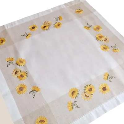 Immagine prodotto di Tovaglia FIBONA girasoli casa di campagna poliestere 85 x 85 cm