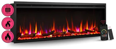 Produktbild von Elektrokamin Einbaukamin BALDERIA Atalanta 60 – Heizung bis 1500 W, schwarz