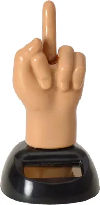 Produktbild von OOTB Bewegliche Figur Mittelfinger mit Solarzelle
