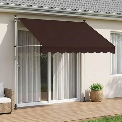 Obrázek produktu pro Maison Exclusive – Ručně navíjecí markýza, hnědá, 100 cm