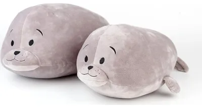 Imagen del producto de Almohada microElasthan "Foca" gris, 55 cm