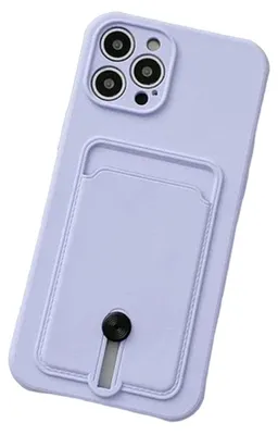 Produktbild von Hülle für iPhone 15 Pro Silikon-Kartenhalterschutz in Lavendel