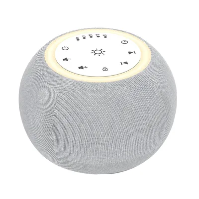 Produktbild von Weißes Rauschgerät mit Nachtlicht – Baby Schlafhilfe mit 30 Geräuschen & Timer, warmes Licht, Kindersicherung, USB-Betrieb