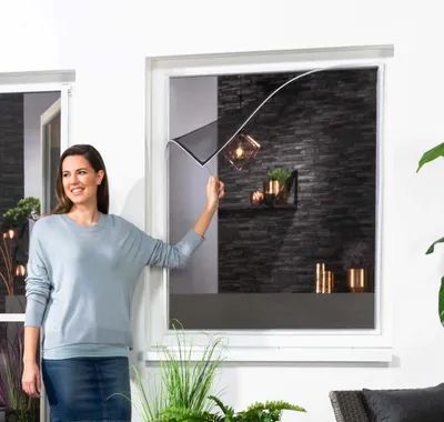 Produktbild von Magnet Insektenschutzfenster 130x150cm anthrazit kürzbar 101470207-VH