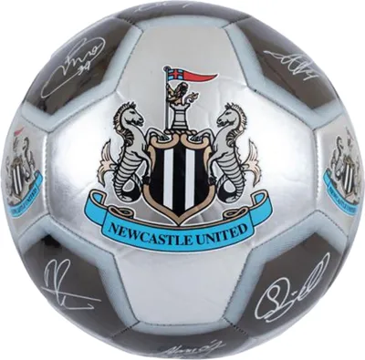 Produktbild von Newcastle United FC - Mini-Fußball mit Unterschriften BS5739 (1) (Schwarz/Weiß/Silber)