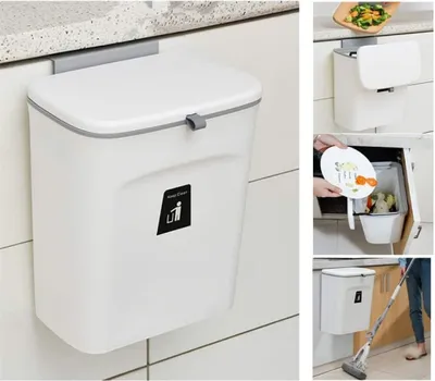 Produktbild von Küchenkomposteimer, 9 l, Mülleimer zum Aufhängen, mit Deckel