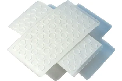 Produktbild von 400 Stück Schutzpuffer Dämpfer Silikon Halbkreis Puffer Selbstklebend Türpuffer Durchmesser 1 cm