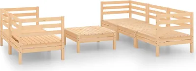 Immagine prodotto di vidaXL set salotto da giardino 6 pezzi in legno di pino massiccio