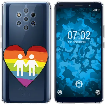 Produktbild von PhoneNatic Case kompatibel mit  Nokia 9 PureView Silikon-Hülle pride Männer M3