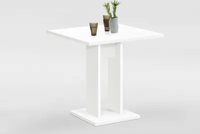 Produktbild von FMD furniture Esstisch Säulentisch 70 x 70 x 75 cm weiß Küchentisch für schmale Küchen