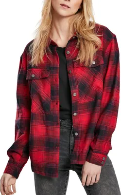 Produktbild von Urban Classics Ladies - FLANELL Check Overshirt Hemd - L